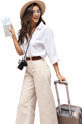 Traveller ready to explore with Khushi Tours