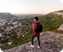 Traveller exploring a destination